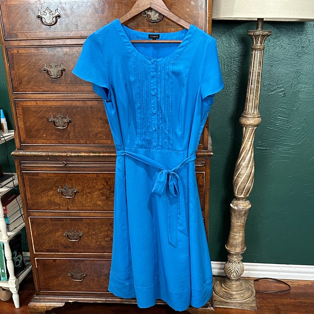 Blue Talbots Flare Dress